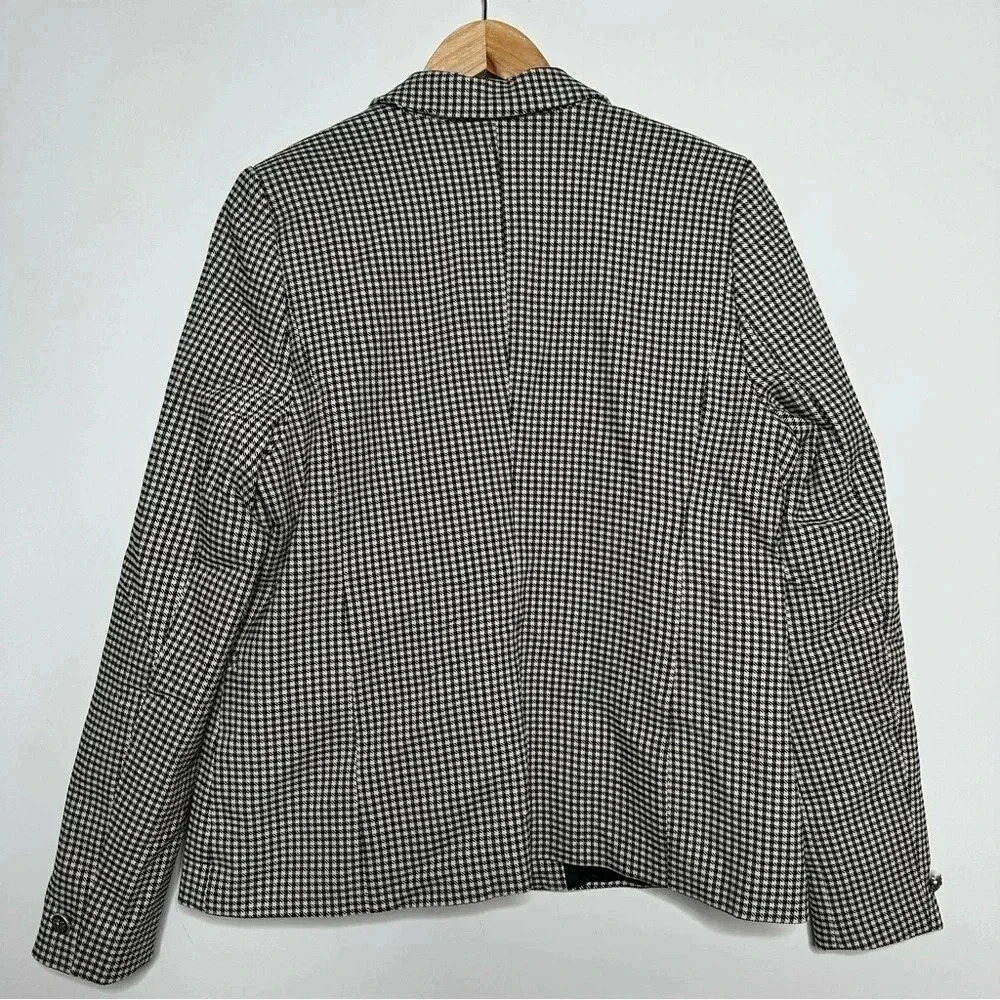Rachel Zoe Houndstooth One Button Blazer Size Large - Picture 8 of 9